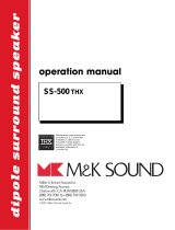 M&K Sound SS-500 User manual