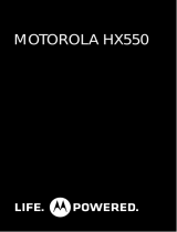 Motorola HX550 User manual