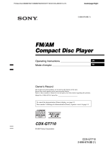 Sony CDX-GT710 User manual