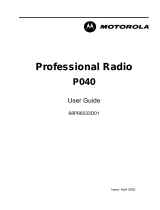 Motorola P080 User manual
