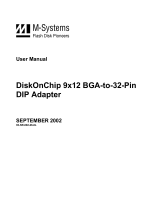 M-Systems Flash Disk Pioneers DiskOnChip 9x12 BGA-to-32-Pin DIP Adapter User manual