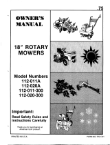 MTD 112-020A User manual