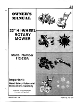 MTD 112-530A User manual