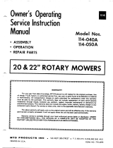 MTD 114-050A User manual