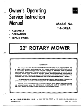 MTD 114-342A User manual