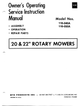 MTD 116-050A User manual
