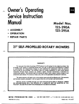 MTD 125-295A User manual