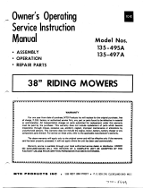 MTD 135-495A User manual