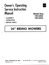 MTD 136-525A User manual