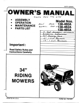 MTD 138-462A User manual