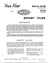 MTD 219-250 User manual