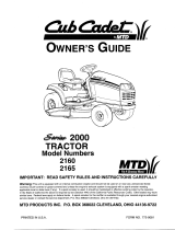 MTD 2160 User manual