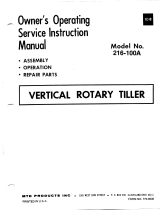 MTD 216-100A User manual