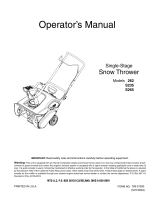 MTD 260 Series User manual