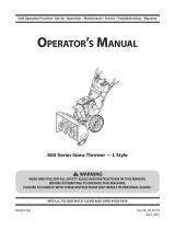 MTD 600-SERIES User manual