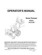 MTD 663 User manual