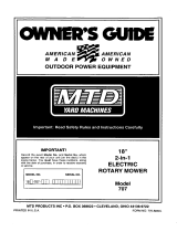 MTD 707 User manual