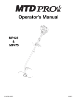 MTD MP425 User manual