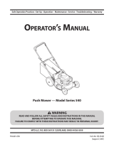 MTD Push Mower User manual