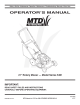 MTD Series 54M User manual