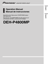Pioneer DEH-P4800MP User manual