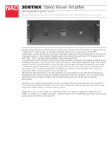 NAD 208THX User manual