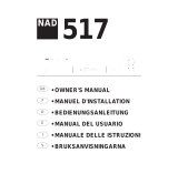 NAD 517 User manual