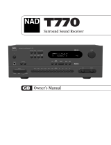 NAD T770 User manual