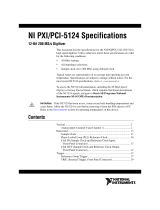 National Instruments NI PXI/PCI-5124 User manual