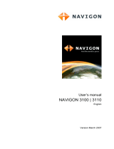 Navigon 3110 User manual