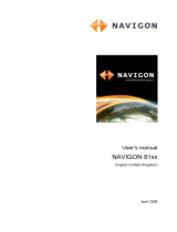 Navigon 8100 User manual
