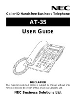 NEC AT-35 User manual