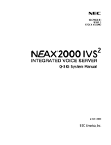 NEC NEAX2000 IVS2 User manual