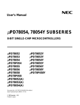 NEC PD78052 User manual