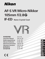 Nikon AF-S VR MICRO-NIKKOR 105MM F 2.8 IF-ED User manual