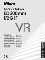 Nikon AF-S VR 200mm f/2G IF-ED User manual