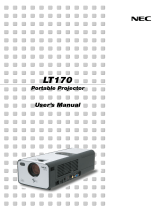 NEC lt 170 User manual