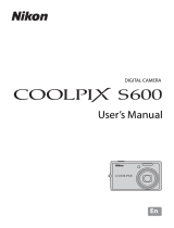 Nikon S600 User manual