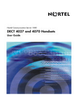 Nortel DECT 4070 User manual