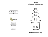 Nostalgia Electrics CFF-980 User manual