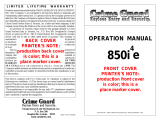 Crime Guard 850i User manual