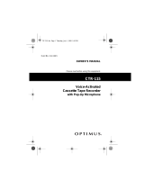 Optimus CTR-115 User manual