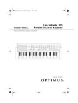 Optimus 575 User manual