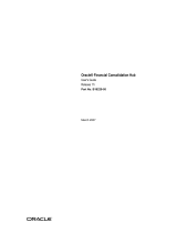 Oracle Oracle Financial Consolidation Hub User manual
