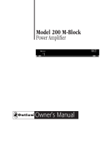 Outlaw 200 M-Block User manual
