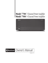 Outlaw Audio 7700 User manual