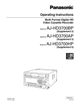 Panasonic AJ-HD3700HP User manual