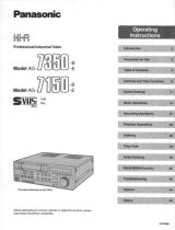 Panasonic AG7150 User manual