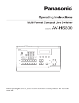 Panasonic AV-HS300 User manual