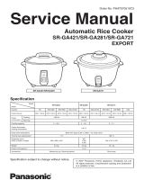 Panasonic SRGA721 - RICE COOKER - MULTI LANGUAGE User manual